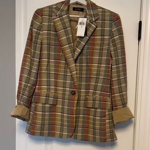 Lauren Ralph Lauren Multicolor Plaid Blazer